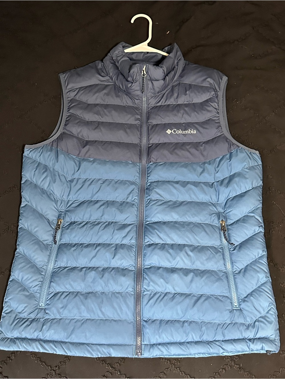 Columbia Navy and Light Blue Quilted Puffer Vest